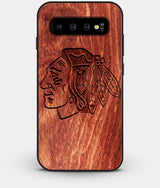 Best Custom Engraved Wood Chicago Blackhawks Galaxy S10 Case - Engraved In Nature