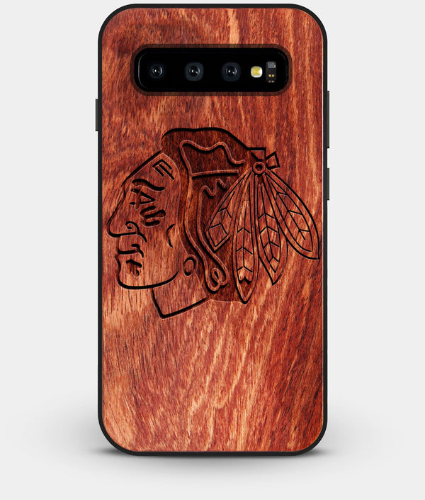 Best Custom Engraved Wood Chicago Blackhawks Galaxy S10 Case - Engraved In Nature