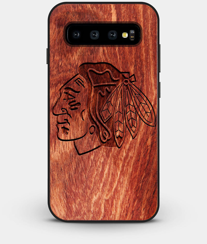 Best Custom Engraved Wood Chicago Blackhawks Galaxy S10 Plus Case - Engraved In Nature