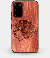 Best Wood Chicago Blackhawks Galaxy S20 FE Case - Custom Engraved Cover - Engraved In Nature