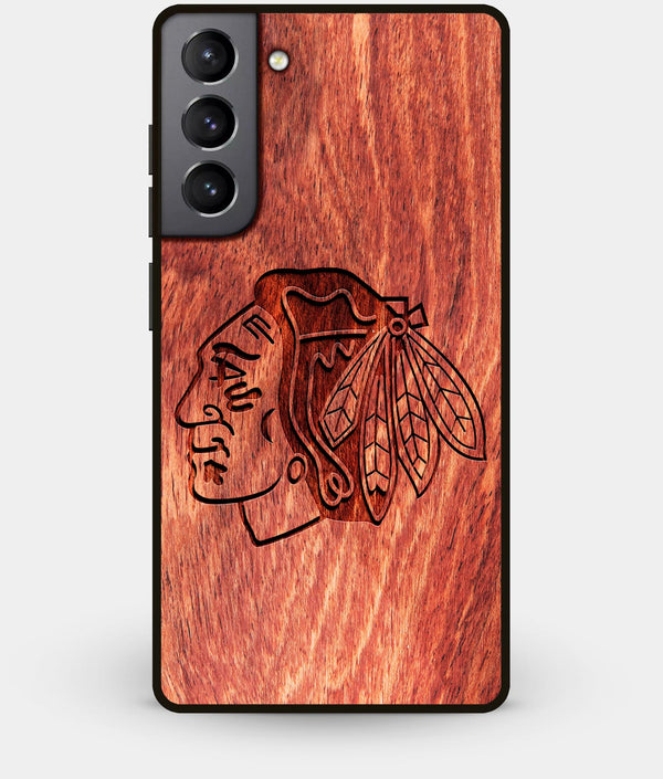 Best Wood Chicago Blackhawks Galaxy S21 Plus Case - Custom Engraved Cover - Engraved In Nature