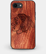 Best Custom Engraved Wood Chicago Blackhawks iPhone 8 Case - Engraved In Nature