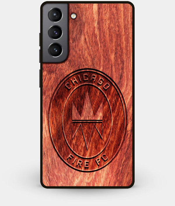 Best Wood Chicago Fire SC Galaxy S21 Case - Custom Engraved Cover - Engraved In Nature
