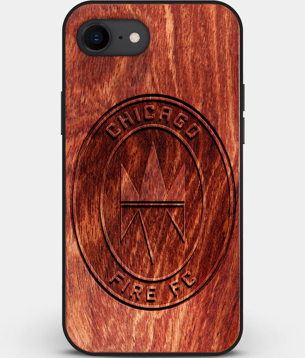 Best Custom Engraved Wood Chicago Fire SC iPhone SE Case - Engraved In Nature