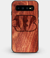 Best Custom Engraved Wood Cincinnati Bengals Galaxy S10 Plus Case - Engraved In Nature