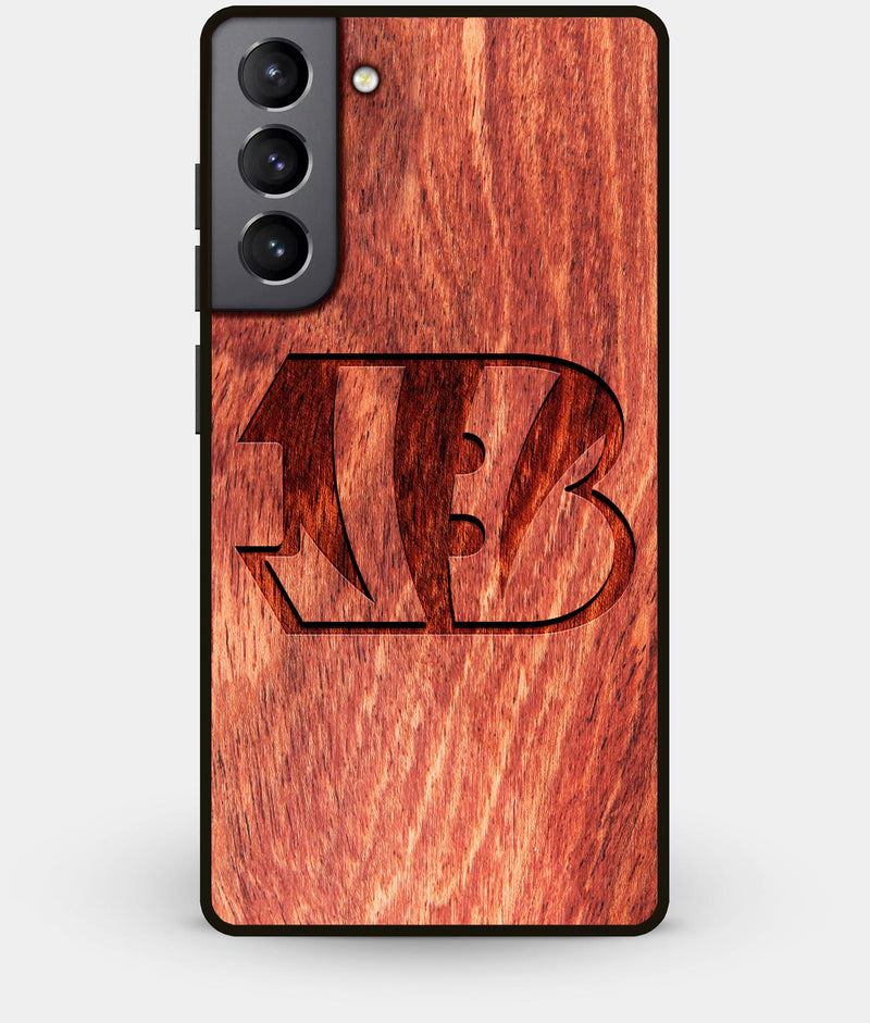 Best Wood Cincinnati Bengals Galaxy S21 Plus Case - Custom Engraved Cover - Engraved In Nature