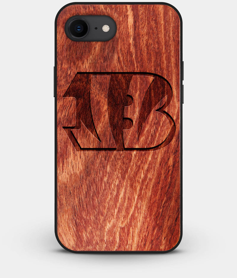 Best Custom Engraved Wood Cincinnati Bengals iPhone 8 Case - Engraved In Nature