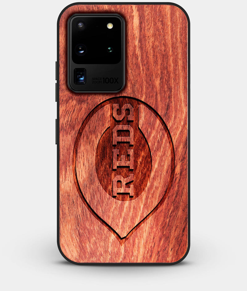 Best Custom Engraved Wood Cincinnati Reds Galaxy S20 Ultra Case - Engraved In Nature
