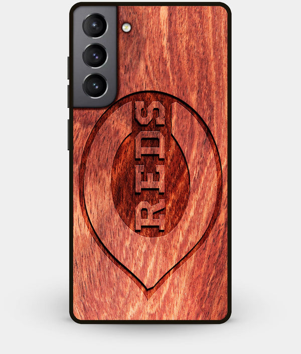 Best Wood Cincinnati Reds Galaxy S21 Plus Case - Custom Engraved Cover - Engraved In Nature