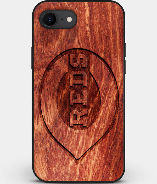 Best Custom Engraved Wood Cincinnati Reds iPhone SE Case - Engraved In Nature