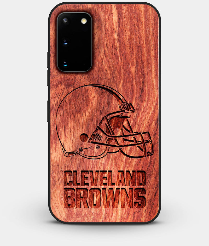 Best Wood Cleveland Browns Galaxy S20 FE Case - Custom Engraved Cover - Engraved In Nature