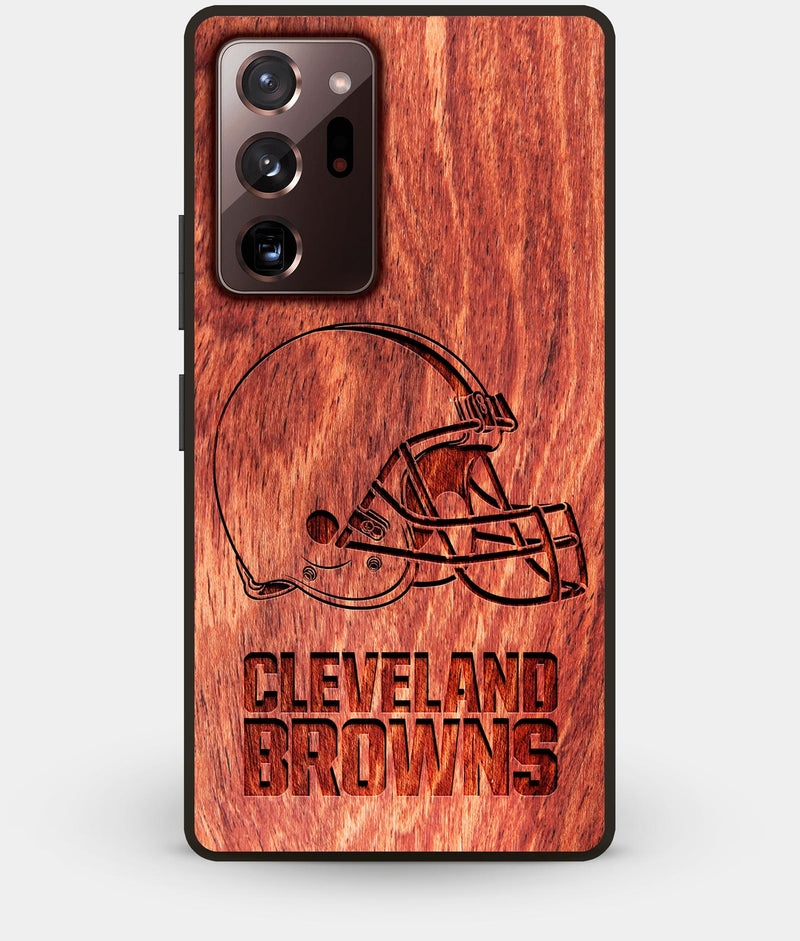 Best Custom Engraved Wood Cleveland Browns Note 20 Ultra Case - Engraved In Nature