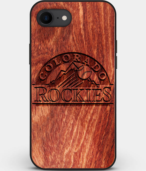 Best Custom Engraved Wood Colorado Rockies iPhone SE Case - Engraved In Nature