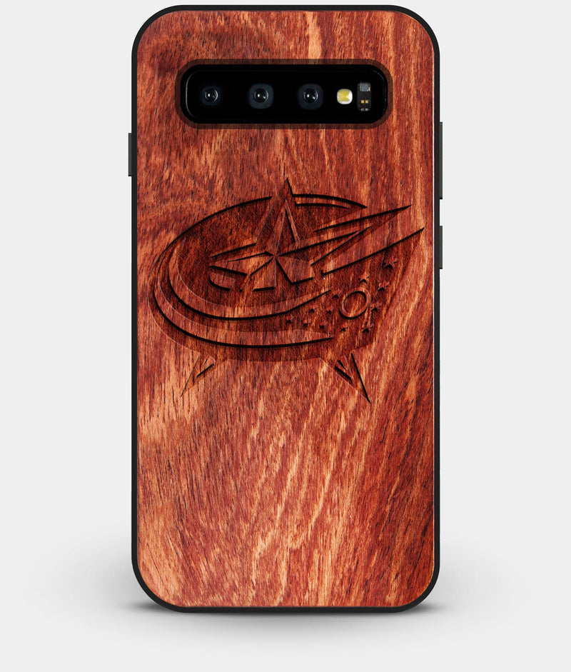 Best Custom Engraved Wood Columbus Blue Jackets Galaxy S10 Plus Case - Engraved In Nature