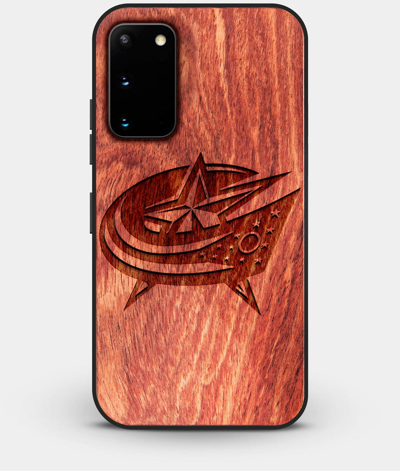 Best Wood Columbus Blue Jackets Galaxy S20 FE Case - Custom Engraved Cover - Engraved In Nature