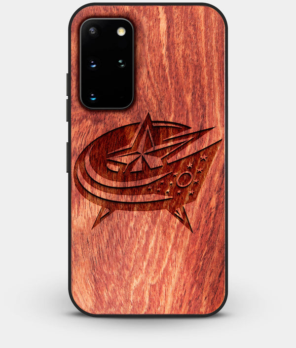 Best Custom Engraved Wood Columbus Blue Jackets Galaxy S20 Plus Case - Engraved In Nature