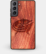Best Wood Columbus Blue Jackets Galaxy S21 Case - Custom Engraved Cover - Engraved In Nature