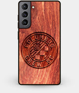 Best Wood Columbus Crew SC Galaxy S21 Case - Custom Engraved Cover - Engraved In Nature
