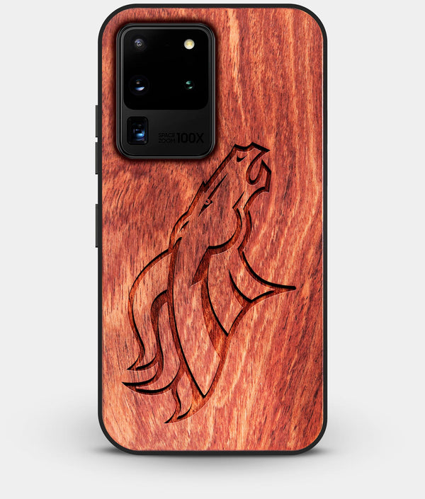Best Custom Engraved Wood Denver Broncos Galaxy S20 Ultra Case - Engraved In Nature