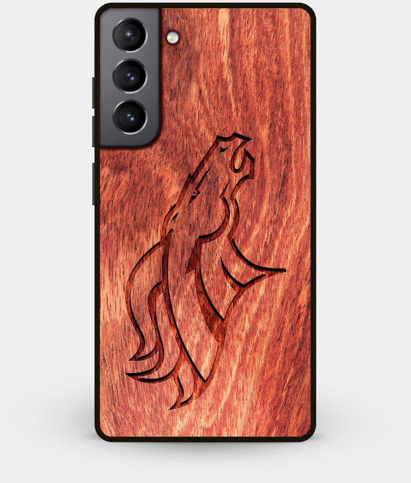 Best Wood Denver Broncos Galaxy S21 Case - Custom Engraved Cover - Engraved In Nature