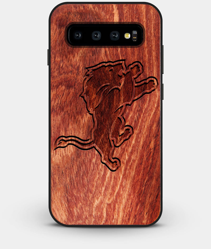 Best Custom Engraved Wood Detroit Lions Galaxy S10 Case - Engraved In Nature