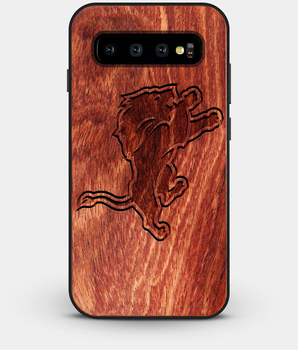 Best Custom Engraved Wood Detroit Lions Galaxy S10 Plus Case - Engraved In Nature