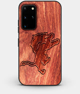 Best Custom Engraved Wood Detroit Lions Galaxy S20 Plus Case - Engraved In Nature