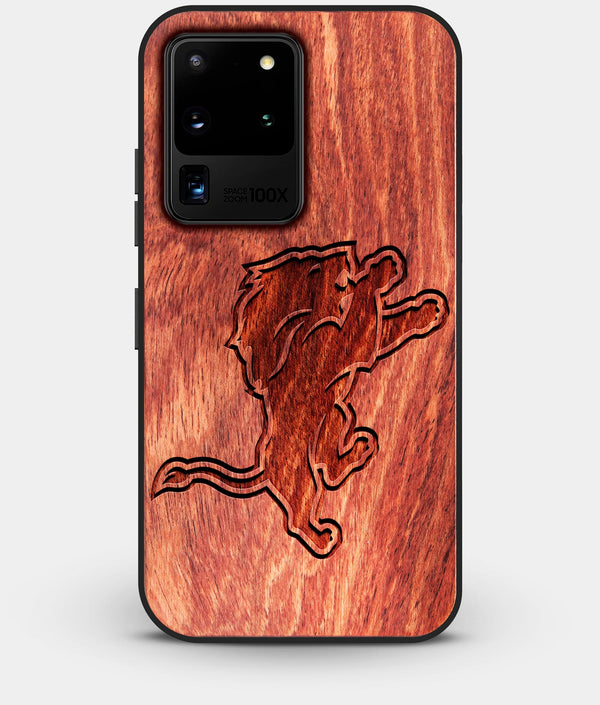 Best Custom Engraved Wood Detroit Lions Galaxy S20 Ultra Case - Engraved In Nature