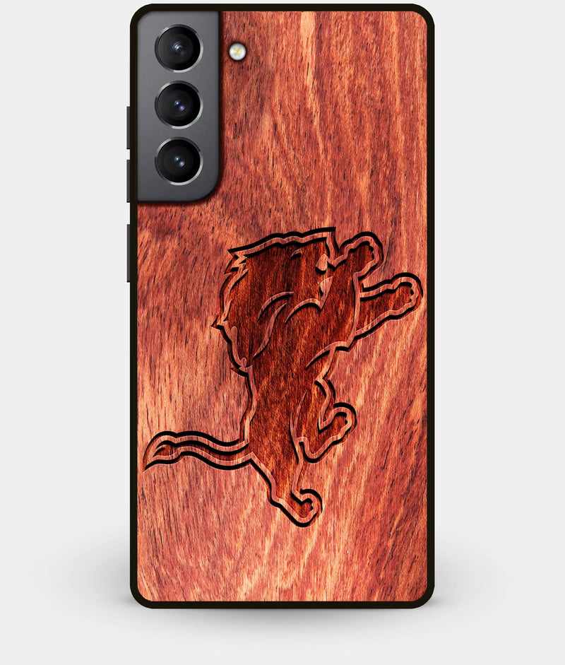 Best Wood Detroit Lions Galaxy S21 Case - Custom Engraved Cover - Engraved In Nature