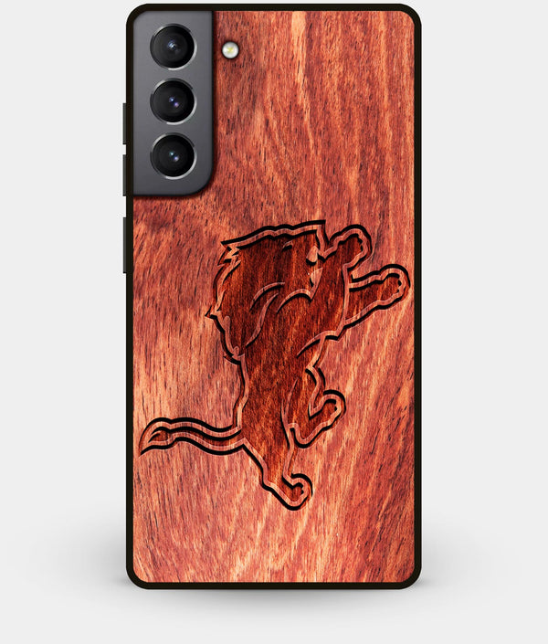 Best Wood Detroit Lions Galaxy S21 Plus Case - Custom Engraved Cover - Engraved In Nature