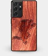 Best Wood Detroit Lions Galaxy S21 Ultra Case - Custom Engraved Cover - Engraved In Nature