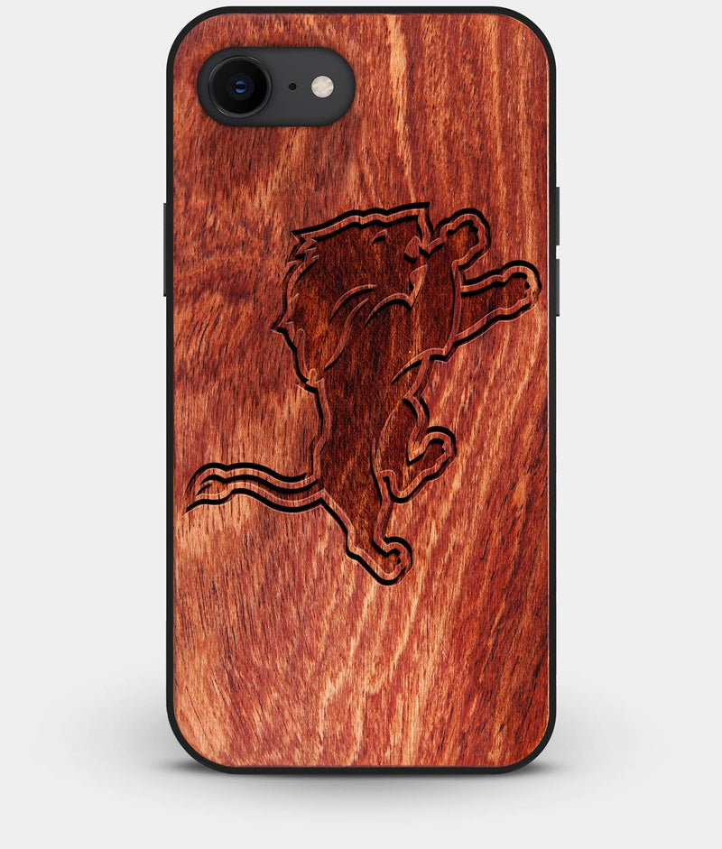 Best Custom Engraved Wood Detroit Lions iPhone 8 Case - Engraved In Nature