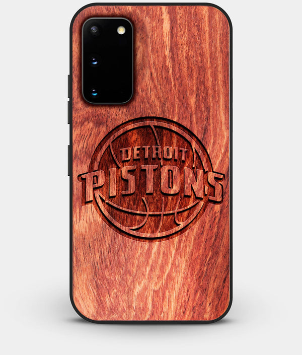 Best Wood Detroit Pistons Galaxy S20 FE Case - Custom Engraved Cover - Engraved In Nature
