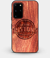 Best Custom Engraved Wood Detroit Pistons Galaxy S20 Plus Case - Engraved In Nature