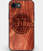 Best Custom Engraved Wood Detroit Pistons iPhone SE Case - Engraved In Nature