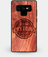 Best Custom Engraved Wood Detroit Pistons Note 9 Case - Engraved In Nature