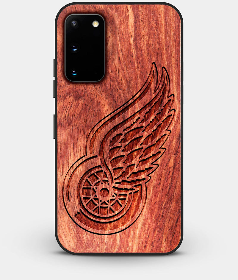 Best Custom Engraved Wood Detroit Red Wings Galaxy S20 Case - Engraved In Nature