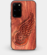Best Custom Engraved Wood Detroit Red Wings Galaxy S20 Plus Case - Engraved In Nature