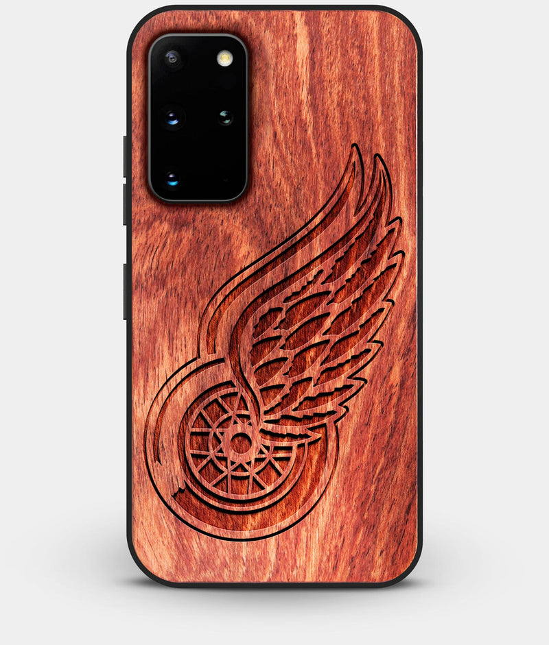 Best Custom Engraved Wood Detroit Red Wings Galaxy S20 Plus Case - Engraved In Nature
