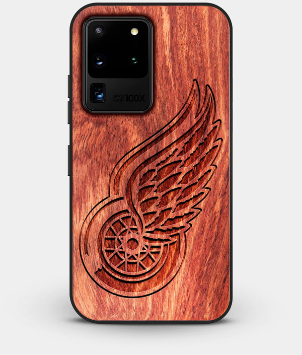 Best Custom Engraved Wood Detroit Red Wings Galaxy S20 Ultra Case - Engraved In Nature