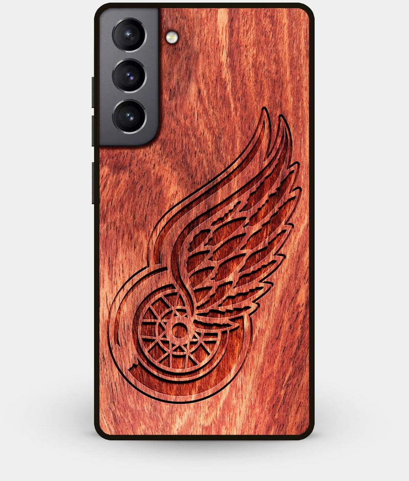 Best Wood Detroit Red Wings Galaxy S21 Plus Case - Custom Engraved Cover - Engraved In Nature