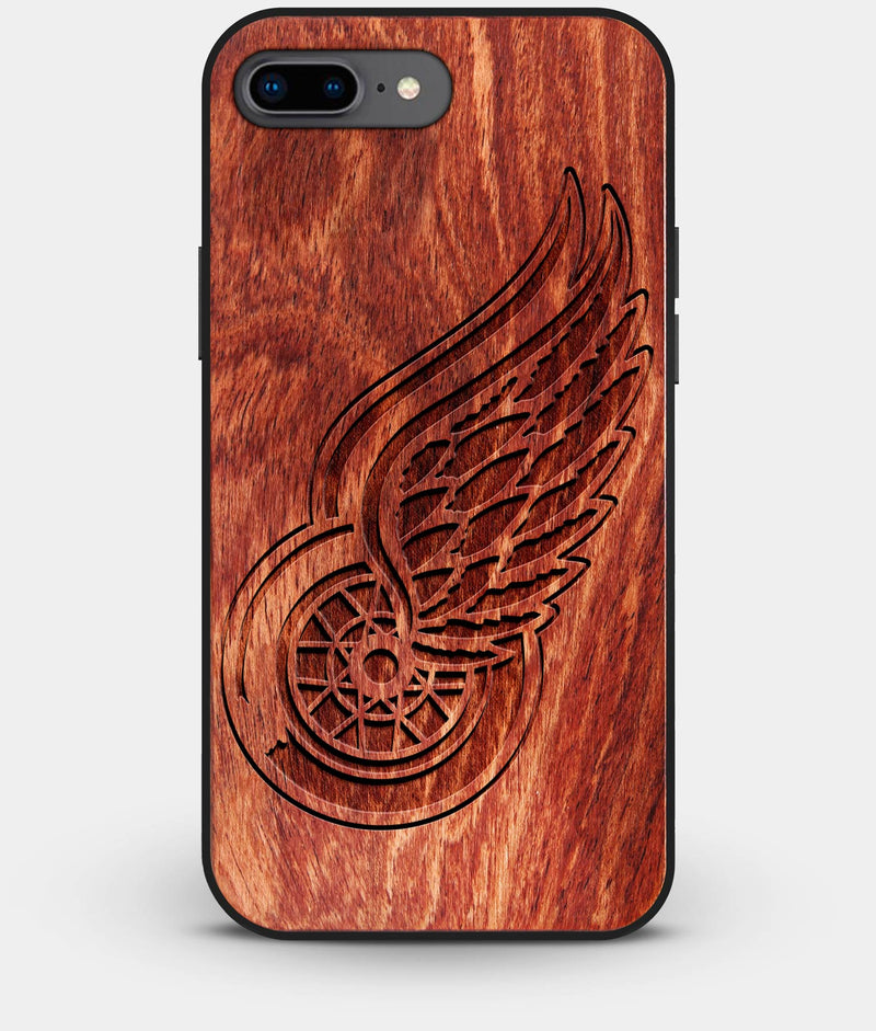 Best Custom Engraved Wood Detroit Red Wings iPhone 7 Plus Case - Engraved In Nature