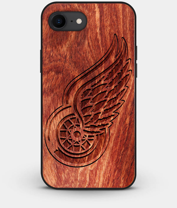 Best Custom Engraved Wood Detroit Red Wings iPhone 8 Case - Engraved In Nature