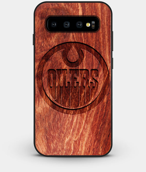 Best Custom Engraved Wood Edmonton Oilers Galaxy S10 Case - Engraved In Nature