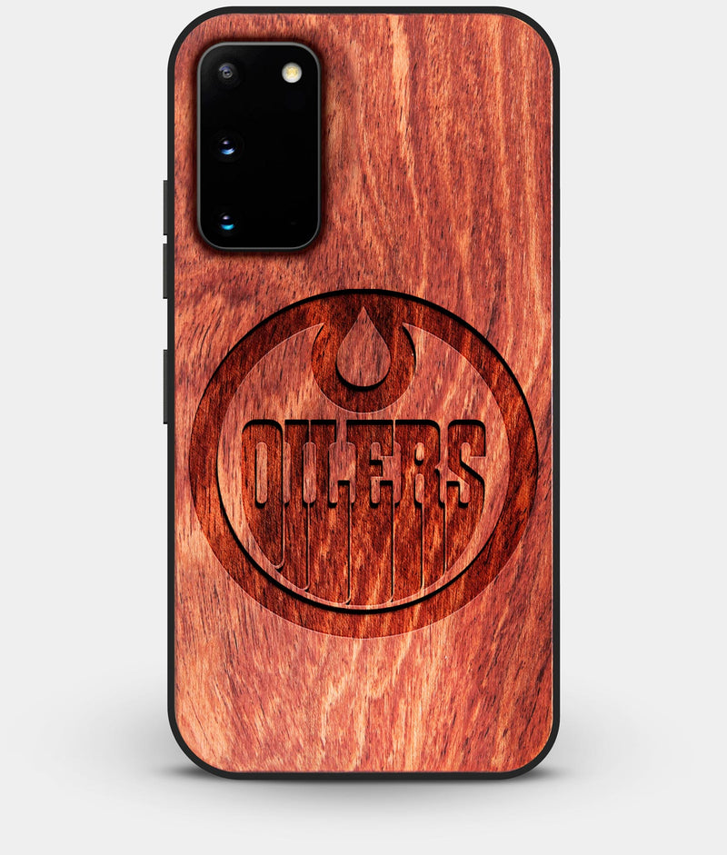 Best Wood Edmonton Oilers Galaxy S20 FE Case - Custom Engraved Cover - Engraved In Nature