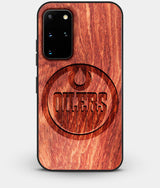 Best Custom Engraved Wood Edmonton Oilers Galaxy S20 Plus Case - Engraved In Nature