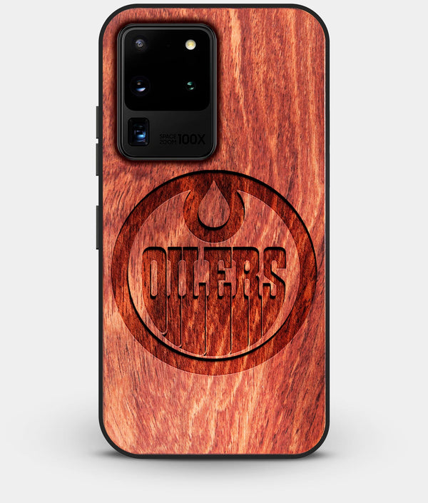 Best Custom Engraved Wood Edmonton Oilers Galaxy S20 Ultra Case - Engraved In Nature