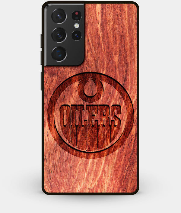 Best Wood Edmonton Oilers Galaxy S21 Ultra Case - Custom Engraved Cover - Engraved In Nature