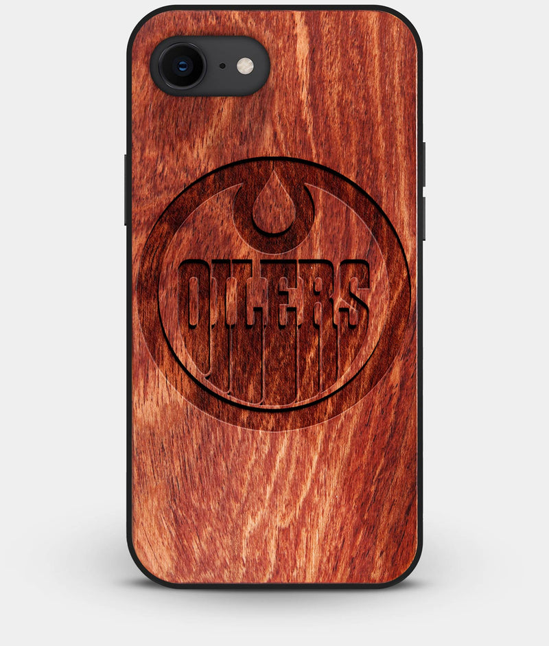 Best Custom Engraved Wood Edmonton Oilers iPhone 8 Case - Engraved In Nature