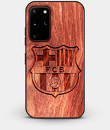 Best Custom Engraved Wood FC Barcelona Galaxy S20 Plus Case - Engraved In Nature